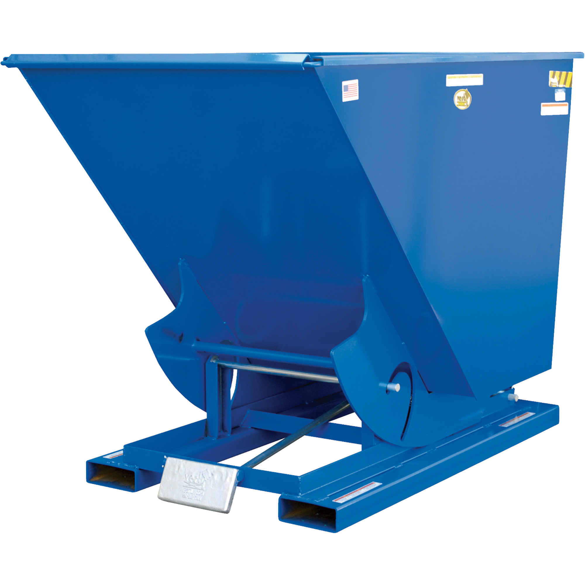 Vestil Self-Dumping Steel Hopper - 1/4 Cubic Yard, 2000-Lb. Capacity, Bumper Release, Model# D-25-LD